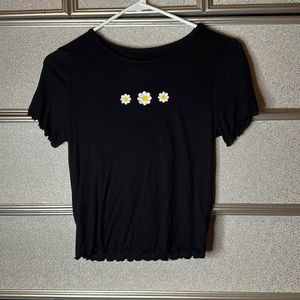 Cropped Flower Shirt